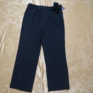 Rachel Roy Black Cross Panel Tied Cropped Pants – Size 12